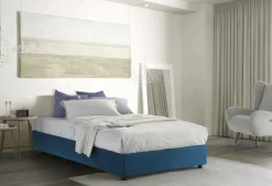 Letti Contenitore|Letti Alla Francese > Dmora Letto alla francese contenitore 155x205cm - Arto Grigio