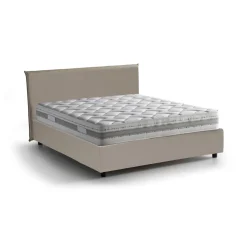 Letto alla francese con testiera tortora 155x205cm - Argain