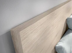 Letto alla francese design bianco e rovere 195x249cm - Iona