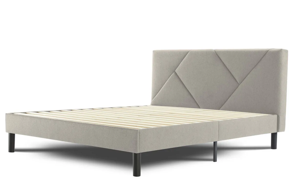 Letti Alla Francese > Dmora Letto alla francese design tortora 149x204cm - Ikelos Grigio Tortora