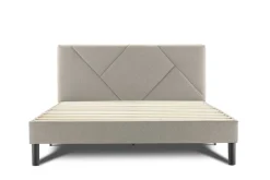 Letti Alla Francese > Dmora Letto alla francese design tortora 149x204cm - Ikelos Grigio Tortora
