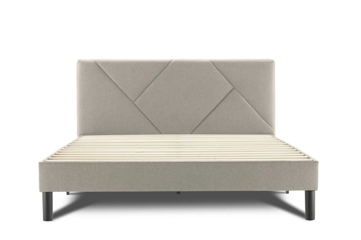 Letti Alla Francese > Dmora Letto alla francese design tortora 149x204cm - Ikelos Grigio Tortora