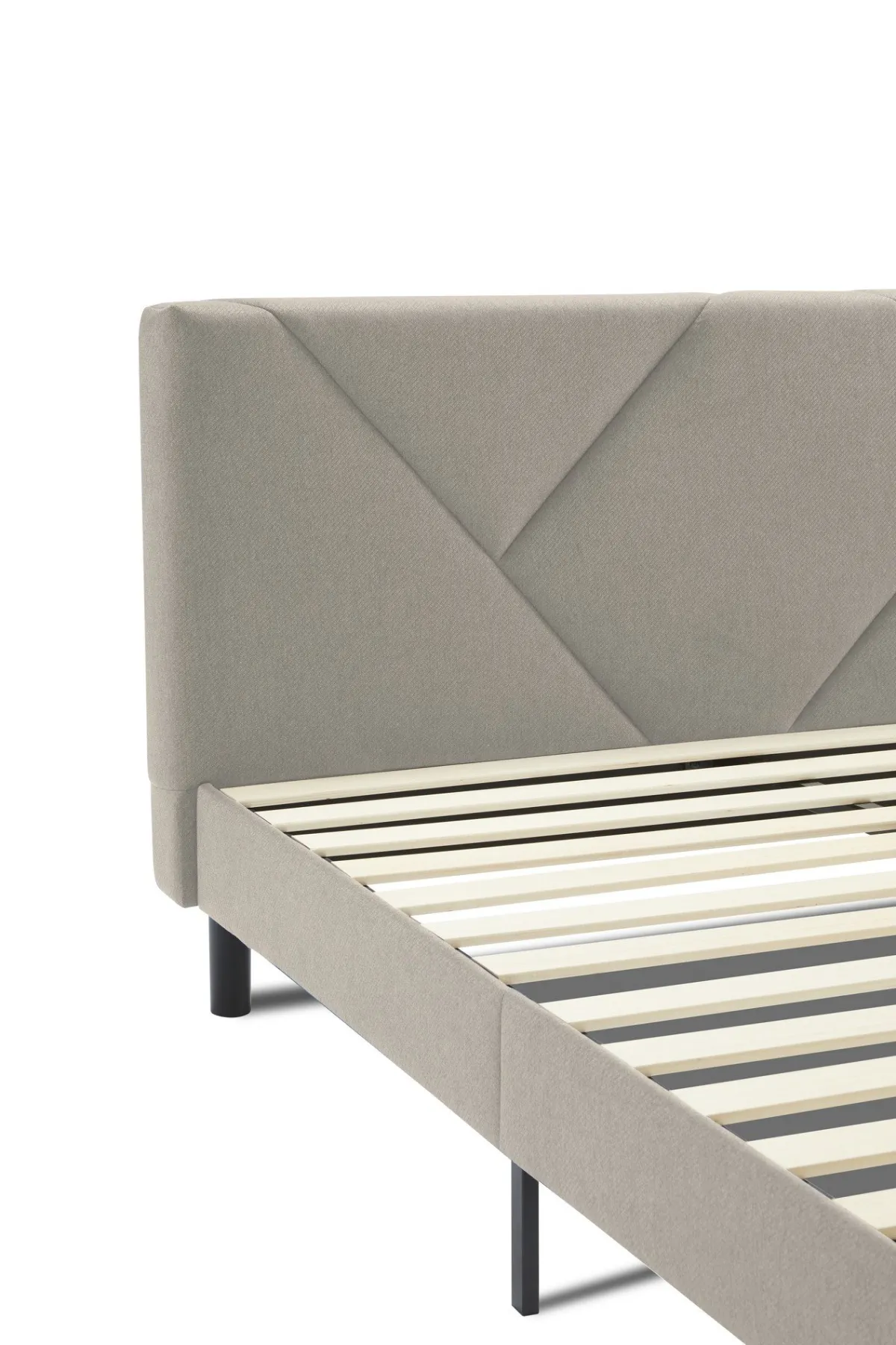 Letti Alla Francese > Dmora Letto alla francese design tortora 149x204cm - Ikelos Grigio Tortora