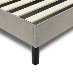 Letti Alla Francese > Dmora Letto alla francese design tortora 149x204cm - Ikelos Grigio Tortora