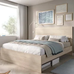 Letto alla francese elegante rovere 195x146cm - Howard