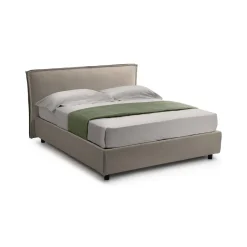 Letti Contenitore|Letti Alla Francese > Dmora Letto Alla Francese Materasso Incluso Sfoderabile, Contenitore Made in Italy - Broni Grigio Tortora
