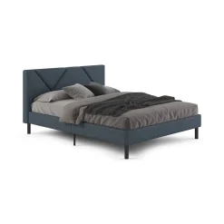 Letti Alla Francese > Dmora Letto alla francese Ikelos, 140x190 cm, Blu