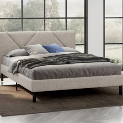 Letto alla francese in legno beige 149x204cm - Ikelos