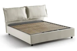 Letti Contenitore|Letti Alla Francese > Dmora Letto alla francese materasso incluso 155x205cm - Arden Beige