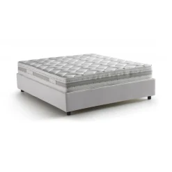 Letti Contenitore|Letti Alla Francese > Dmora Letto alla francese materasso incluso 155x215cm - Aros Bianco