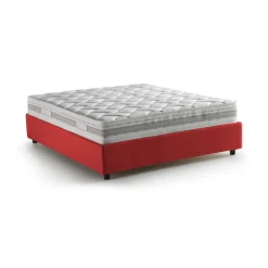 Letti Contenitore|Letti Alla Francese > Dmora Letto alla francese materasso incluso tortora 155x205cm - Alion Grigio Tortora
