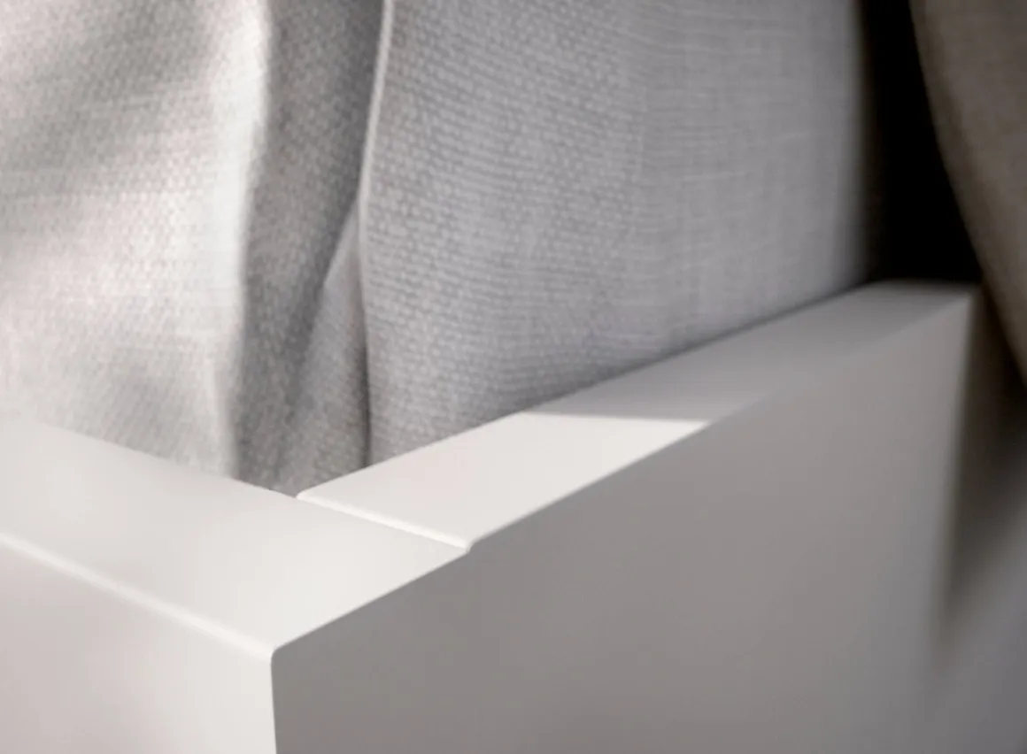 Letto alla francese moderno bianco 195x246cm - Ulika