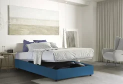 Letto alla francese salvaspazio blu 155x215cm - Alaksir