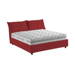 Letto alla francese sfoderabile rosso 155x205cm - Arden