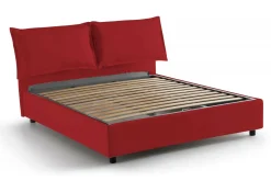 Letto alla francese sfoderabile rosso 155x205cm - Arden