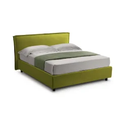 Letto Alla Francese Verde Sfoderabile Contenitore, Dimensione Materasso 120x190 cm Made in Italy - Bronte