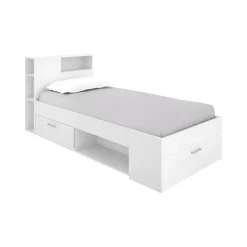 Cameretta|Letti Contenitore > Dmora Letto bambini cassetti e scaffale 218x99cm - Adrielle Bianco