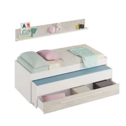 Letto bambini contenitore199x96cm bianco - Art