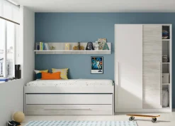 Letto bambini contenitore199x96cm bianco - Art
