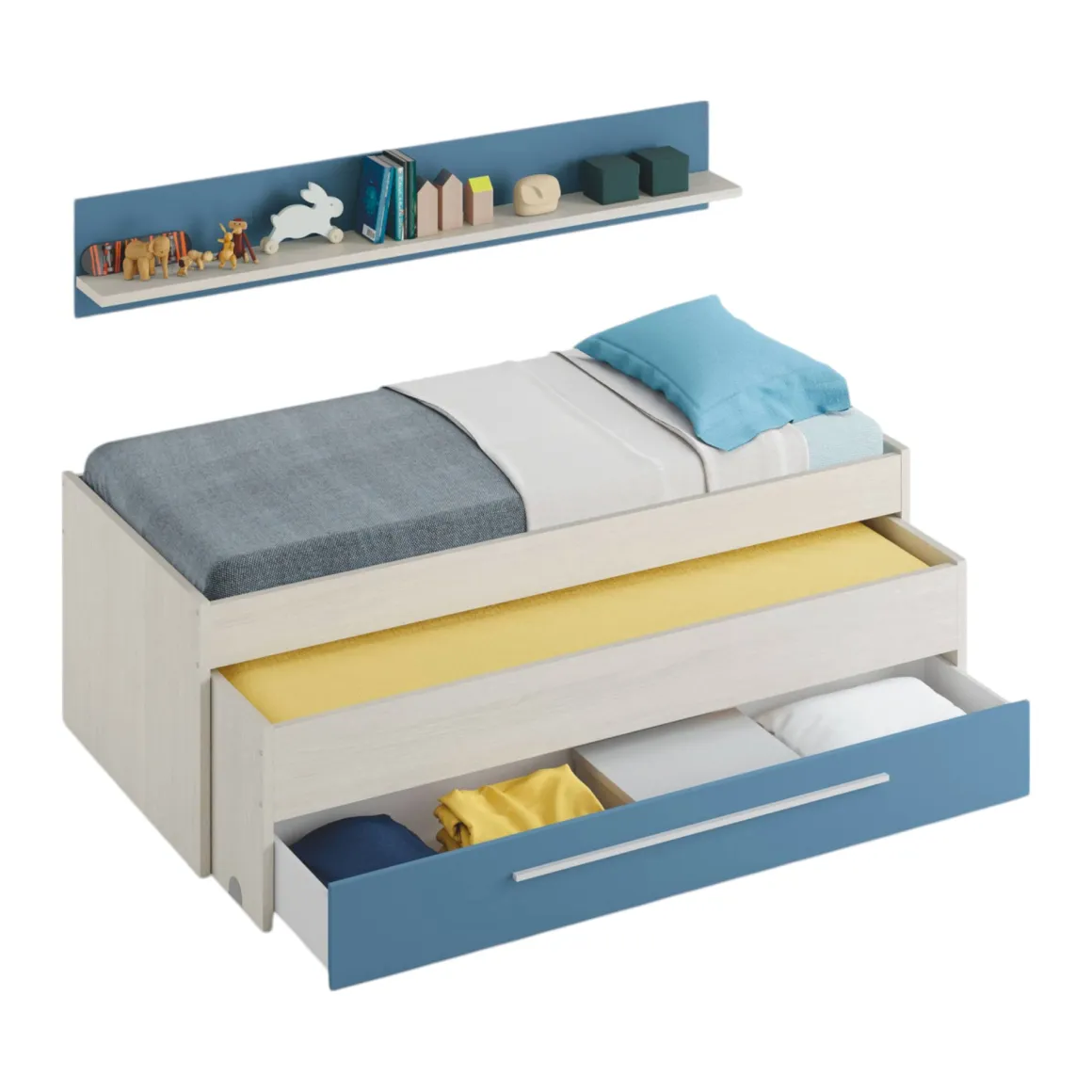 Letto bambini 199x96cm azzurro - Art