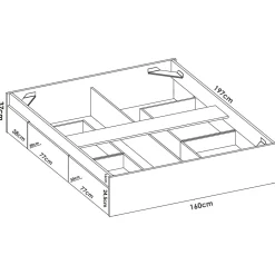 Cameretta|Camera Da Letto > Dmora Letto bambini 195x97cm bianco e blu - Aikiko Blu, Bianco