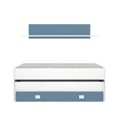 Cameretta|Camera Da Letto > Dmora Letto bambini 200x99cm bianco e blu - Arod Blu, Bianco