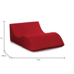 Letto due piazze pieghevole 50x100cm rosso - Amorina