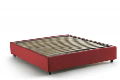 Letti Contenitore|Letti Alla Francese > Dmora Letto francese chic 155x215cm - Alaksir Rosso