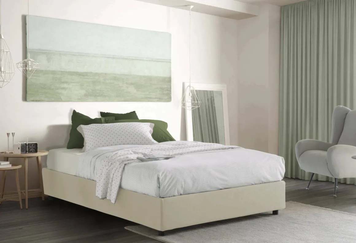Letto francese classico beige 155x215cm - Arvic