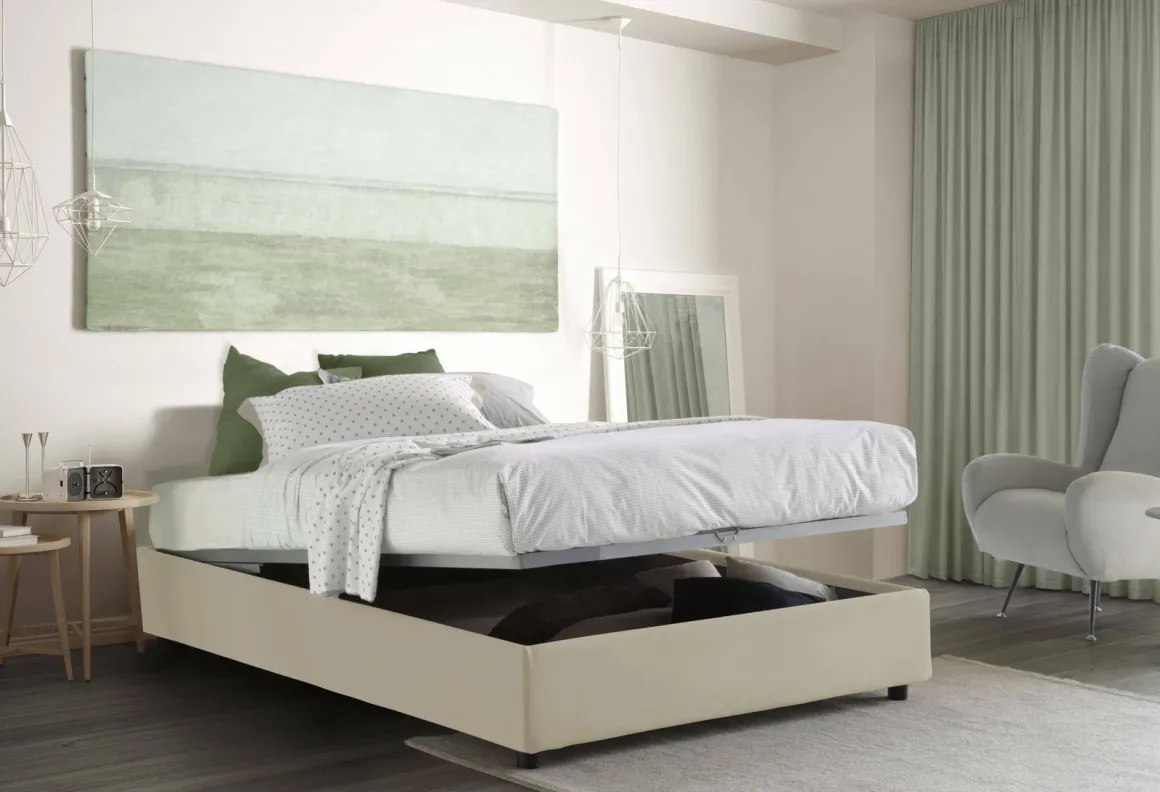Letto francese classico beige 155x215cm - Arvic