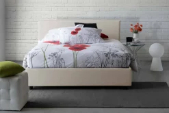 Letto francese contenitore beige 155x215cm - Aros
