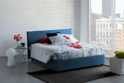 Letto francese contenitore blu 155x205cm - Angelic