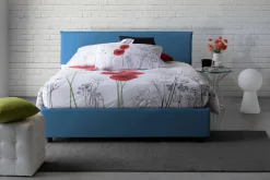 Letto francese contenitore blu 155x205cm - Angelic