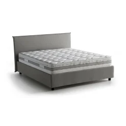 Letto francese contenitore grigio 155x215cm - Aros