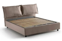 Letto francese contenitore tortora 155x205cm - Arden