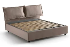 Letto francese contenitore tortora 155x205cm - Arden