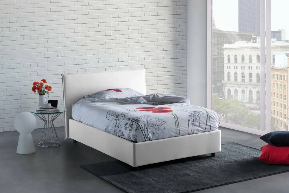 Letti Alla Francese > Dmora Letto francese design 195x249cm - Iona Bianco