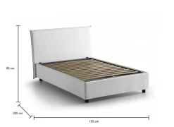 Letti Alla Francese > Dmora Letto francese design 195x249cm - Iona Bianco
