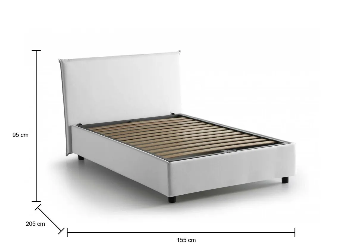 Letti Alla Francese > Dmora Letto francese design 195x249cm - Iona Bianco