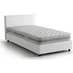 Letto francese imbottito bianco 155x205cm - Alion