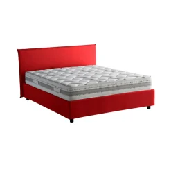 Letto francese imbottito rosso 155x205cm - Alion