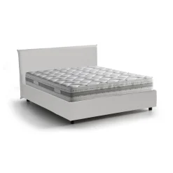 Letto francese in ecopelle bianco 155x205cm - Argain
