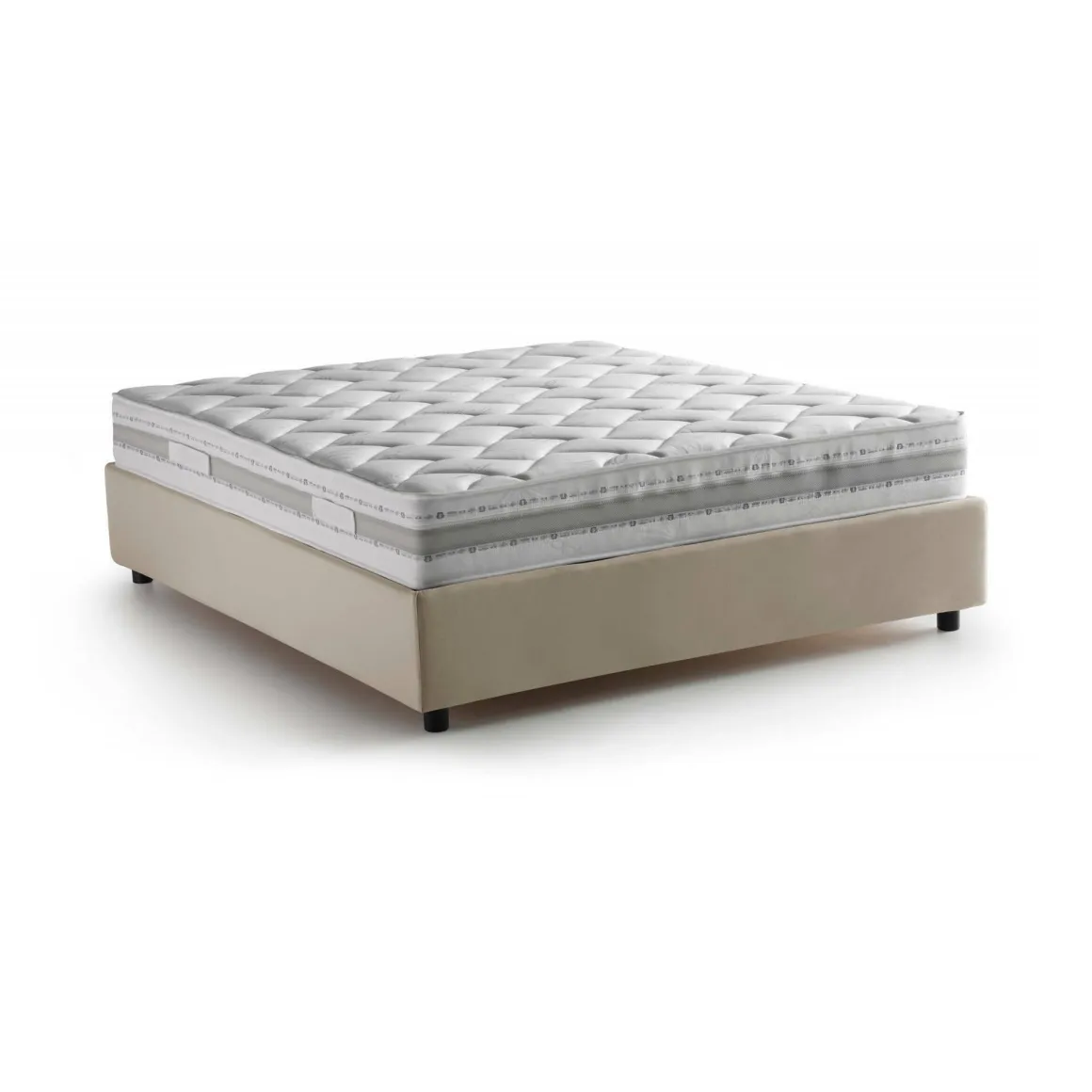 Letto francese in legno beige 155x205cm - Arto