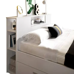 Letto francese in legno bianco 218x149cm - Conching