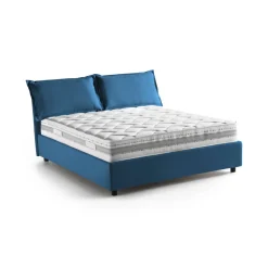 Letti Contenitore|Letti Alla Francese > Dmora Letto francese in legno 155x205cm - Arden Blu