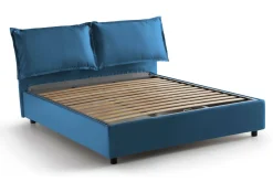 Letti Contenitore|Letti Alla Francese > Dmora Letto francese in legno 155x205cm - Arden Blu