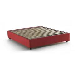 Letto francese in legno rosso 155x215cm - Arvic