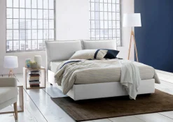 Letti Contenitore|Letti Alla Francese > Dmora Letto francese lavabile 155x215cm - Annica Bianco