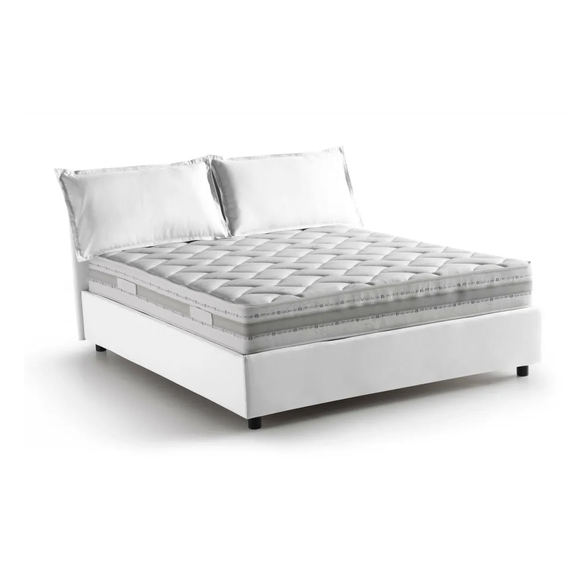 Letti Contenitore|Letti Alla Francese > Dmora Letto francese lavabile 155x215cm - Annica Bianco