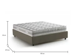 Letto francese lavabile tortora 155x215cm - Azuko